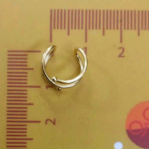 PIERCING DUPLO LISO EARCUFF ESPIRAL EM LATAO BRUTO DESIGN MINIMALISTA MODERNO E AJUSTAVEL PARA MONTAGEM PROFISSIONAL // QTDE PCT: 5 PAR // VAL UNIT: R$ 2,42