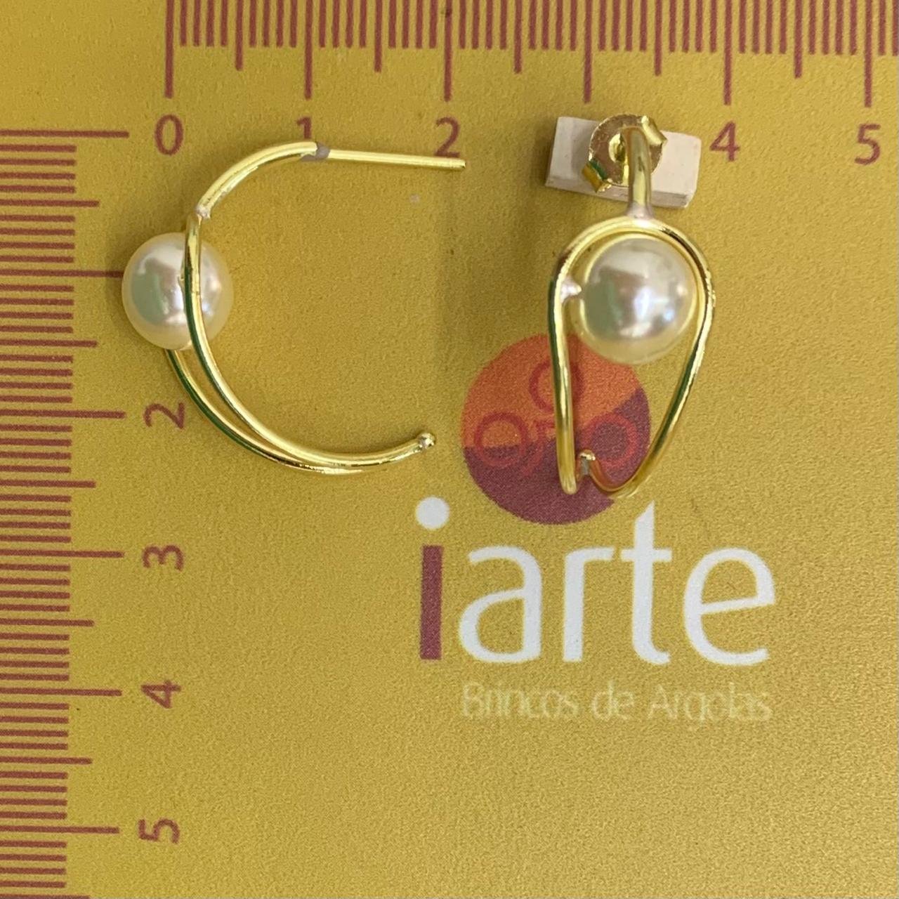 ARGOLA 1/2 ARO GOTA PEROLA TAM 25MM // QTDE PCT: 5 PAR // VAL UNIT: R$ 5,90