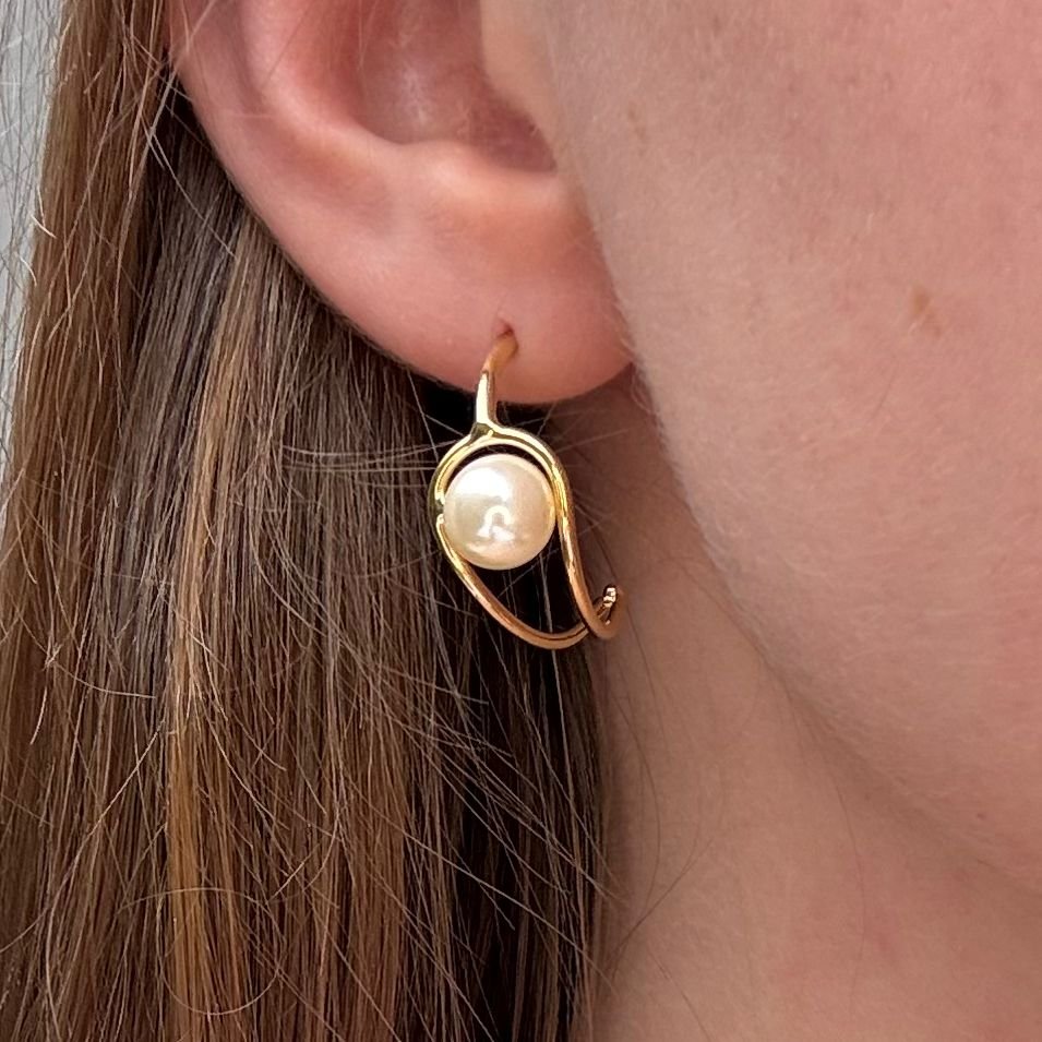 ARGOLA 1/2 ARO GOTA PEROLA TAM 25MM // QTDE PCT: 5 PAR // VAL UNIT: R$ 5,90