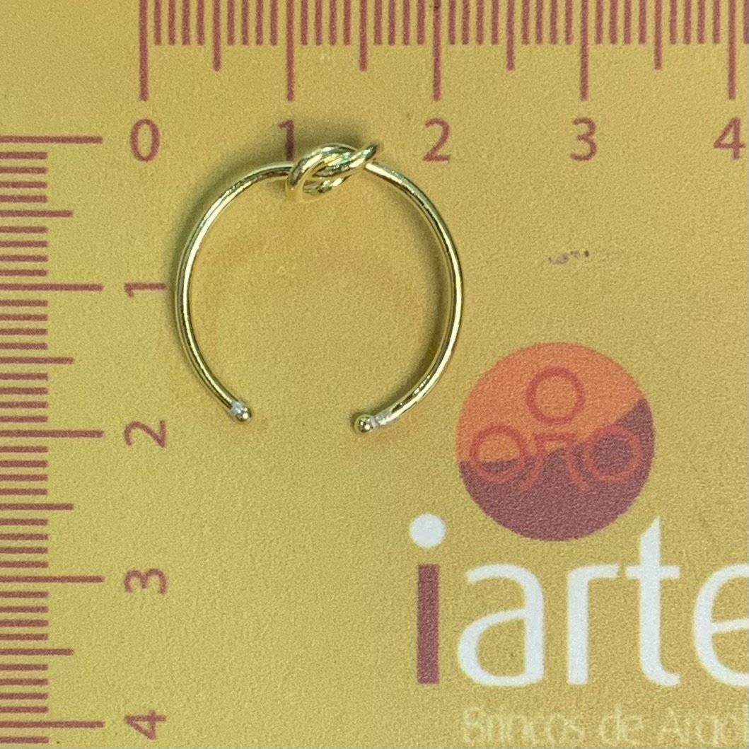 ANEL DE NÓ TAM 14/18/22 ANEL ABERTO EM LATAO BRUTO COM NO CENTRAL IDEAL PARA BANHO PERSONALIZADO E REVENDA NO ATACADO // QTDE PCT: 6 PC // VAL UNIT: R$ 3,00