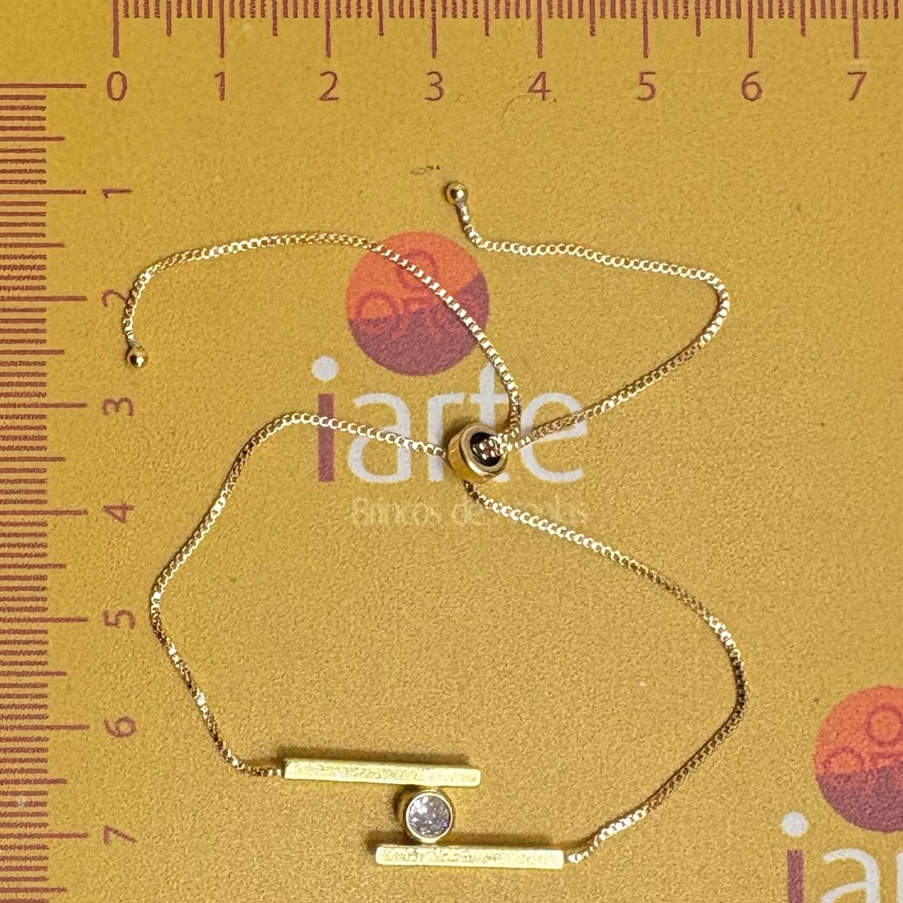 PULSEIRA GRAVATINHA ZIRCONIA BARRAS NO BRUTO // QTDE PCT: 3 PC // VAL UNIT: R$ 5,90