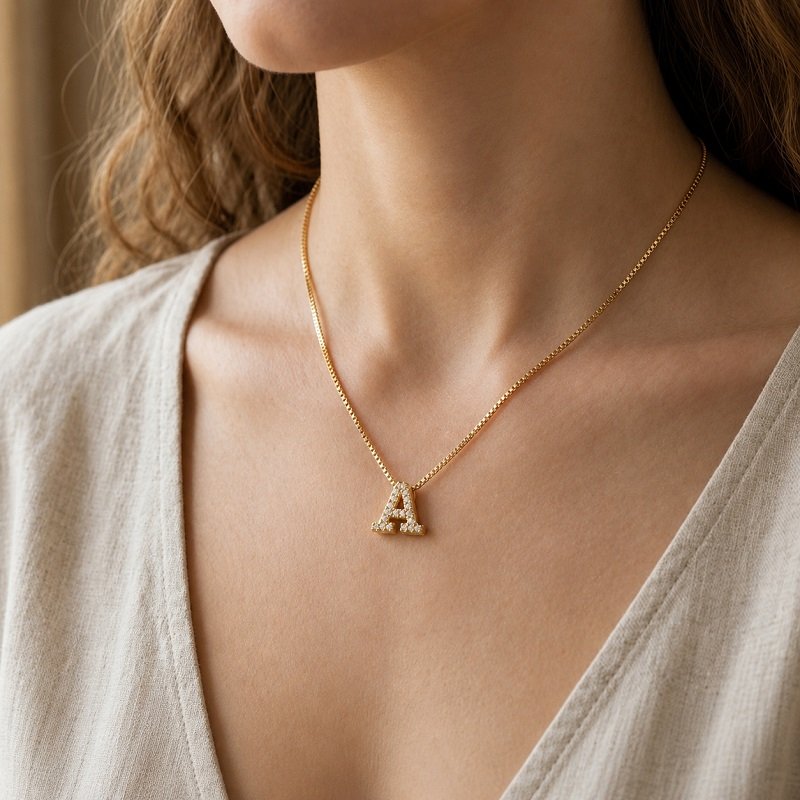 PINGENTE DE LETRAS CRAVEJADO COM MINI ZIRCONIA // QTDE PCT: 3 PC // VAL UNIT: R$ 7,30