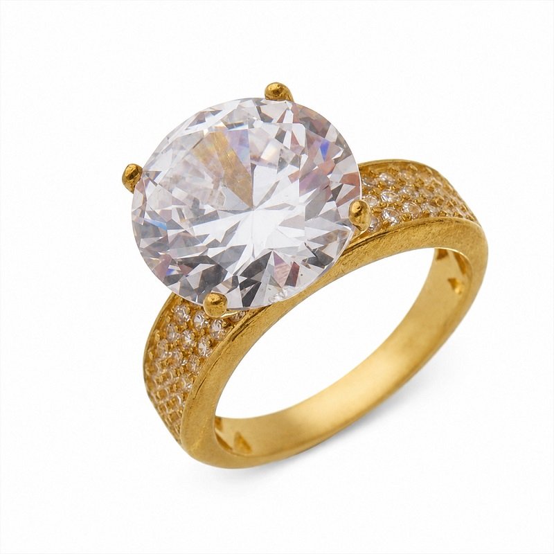 ANEL COM PEDRA COM MINI ZIRCONIA NA LATERAIS // QTDE PCT: 1 PC // VAL UNIT: R$ 21,78